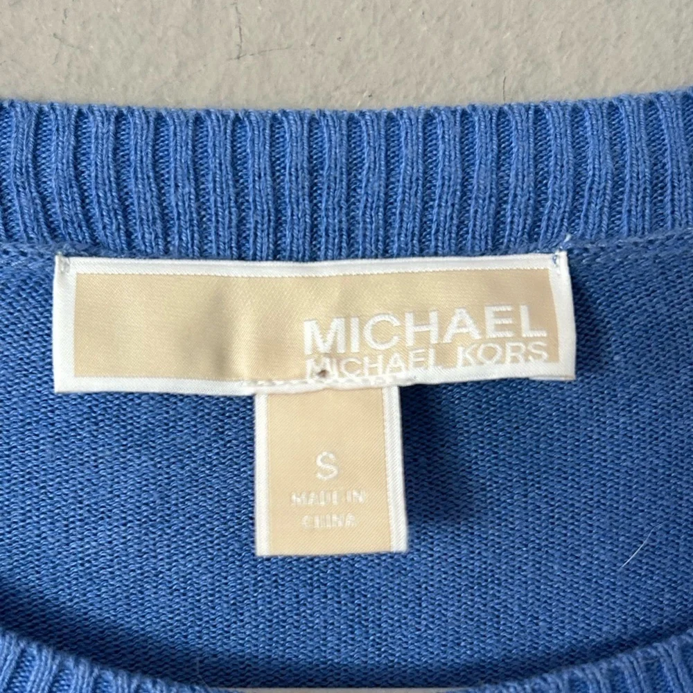 Michael Kors Blue Knit Sweater